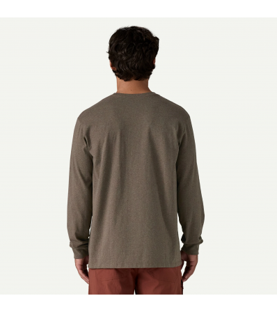 Patagonia Long Sleeve Shop Sticker Pocket Responsibili-Tee M's
